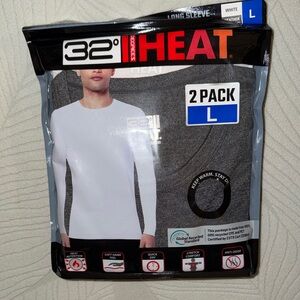 32 Degrees Heat Long Sleeve Duo - White & Gray